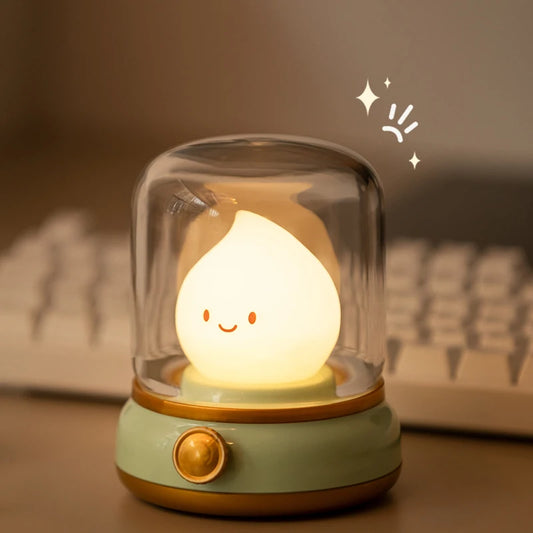 Mini Desktop LED Cute Flame Night Light
